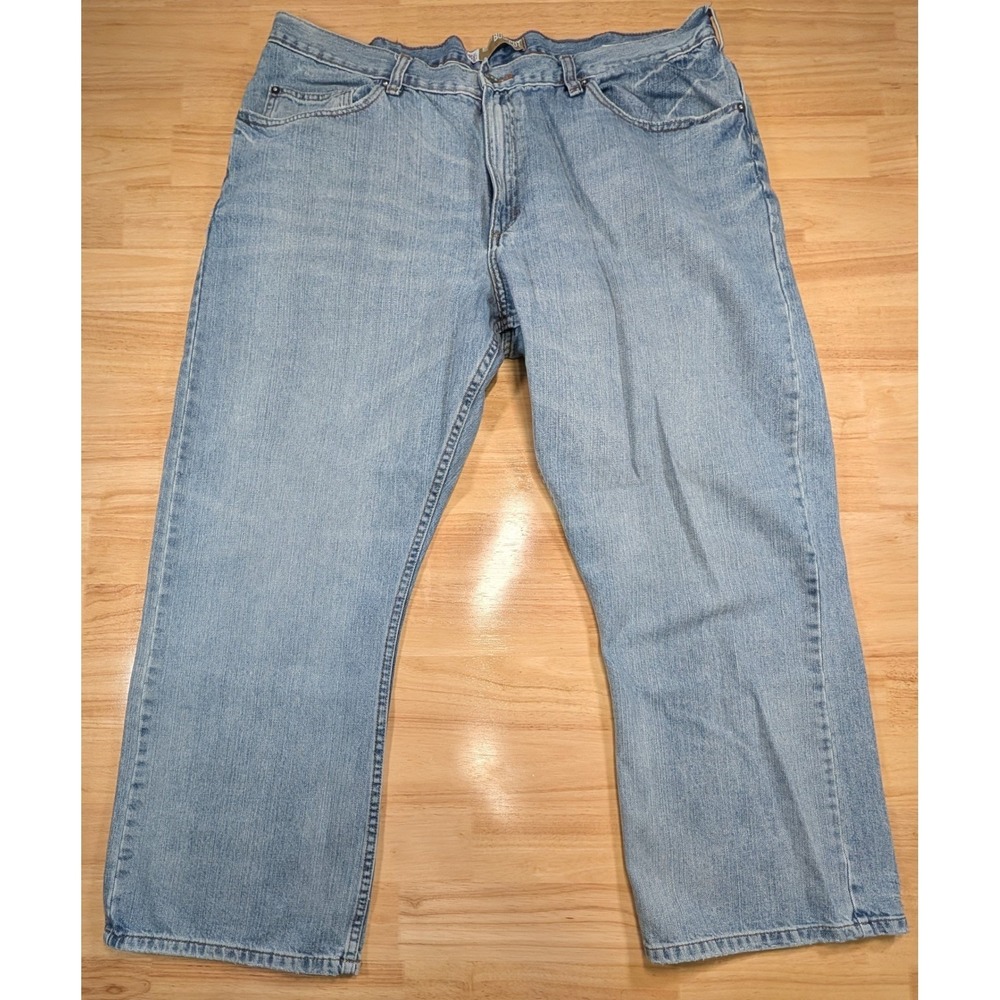 Lee Dungarees Mens Relaxed Bootcut Jeans Light Wash Blue 38x28 100% Cotton